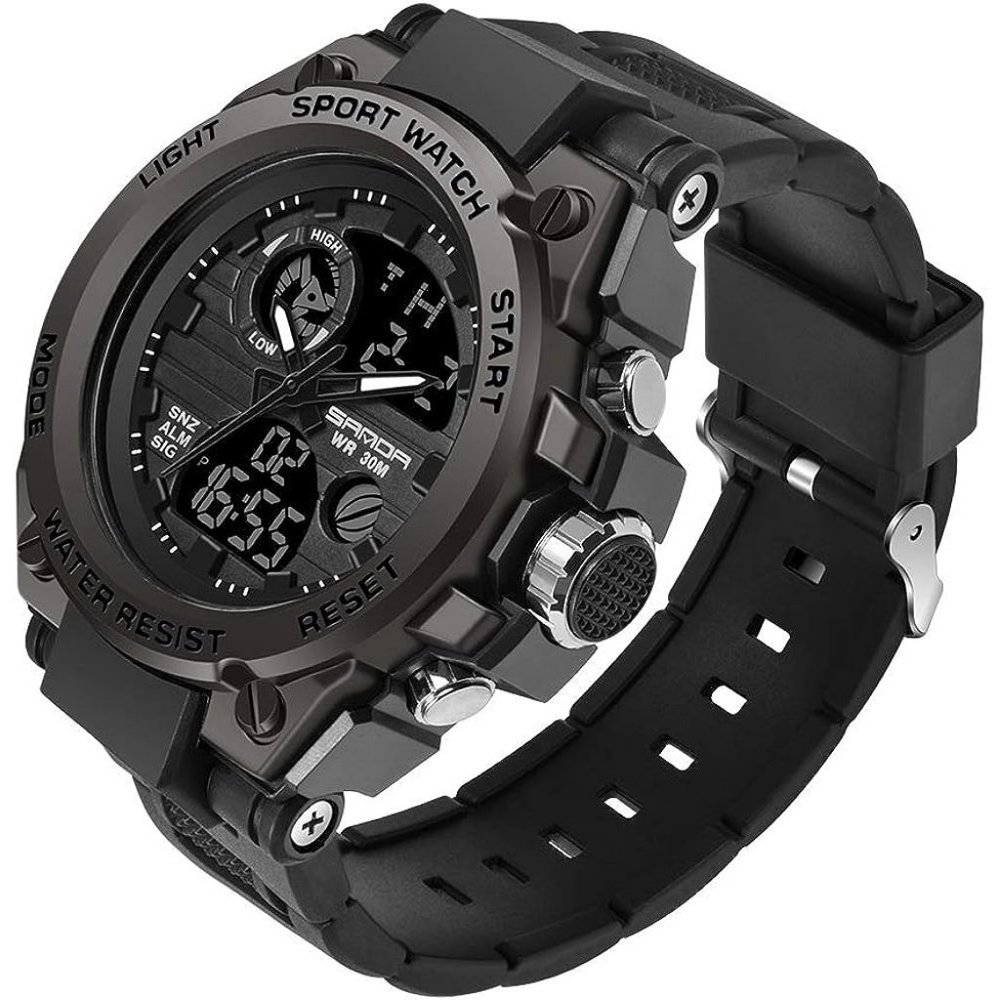 KXAITO Men's Sports Outdoor Waterproof Military Date Multi Function LED Watch